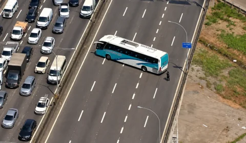 Ônibus com alunos são interceptados e usados como barricadas durante arrastão no Rio