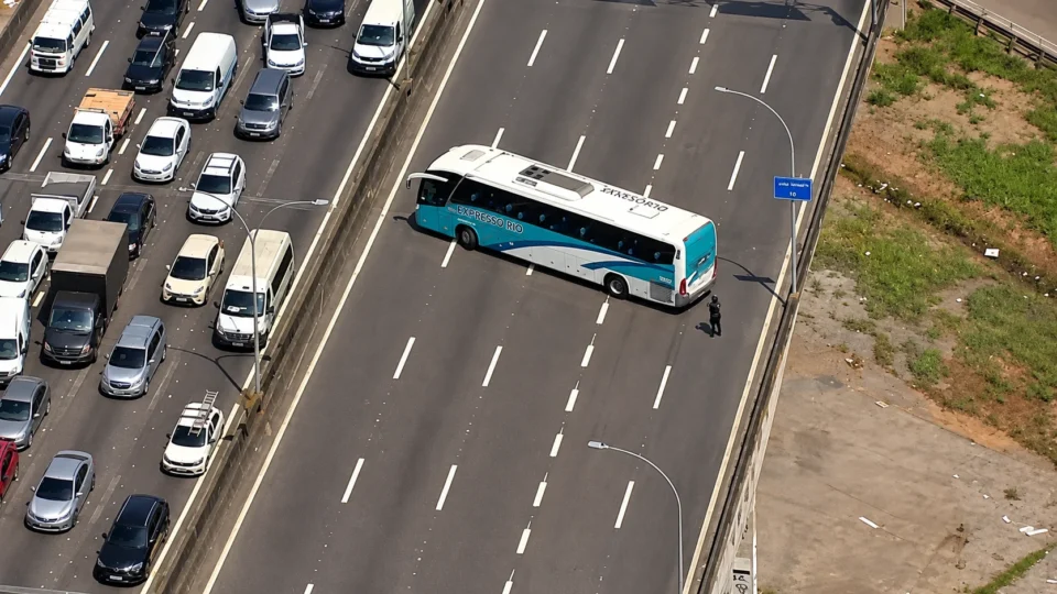 Ônibus com alunos são interceptados e usados como barricadas durante arrastão no Rio