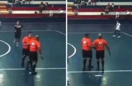 Vídeo: árbitro saca arma diante de crianças durante confusão em jogo de futsal
