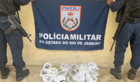 Dois suspeitos são presos com submetralhadora e drogas em Duque de Caxias