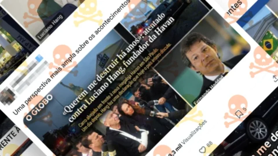 Golpistas usam imagem de Luciano Hang e falso atentado para promover plataforma financeira fraudulenta