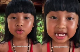 Menina de 6 anos faz apelo após fumaça de queimadas chegar a comunidade no Amazonas
