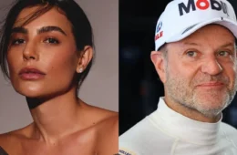 Cíntia Chagas confirma namoro com Rubens Barrichello após viagem à Itália
