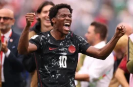 Jonathan David marca de rebote e faz segundo gol pelo Atlético de Madrid