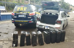 PRF apreende 230 kg de maconha após perseguição em Minas Gerais