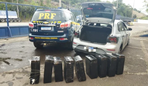 PRF apreende 230 kg de maconha após perseguição em Minas Gerais