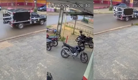 Corpo cai de veículo do IML durante transporte em Porto Velho e cena é registrada por câmeras