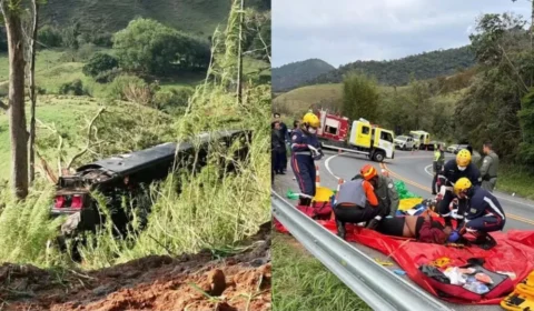 Acidente entre ônibus e carro deixa cinco mortos e cerca de 40 feridos em rodovia de SP