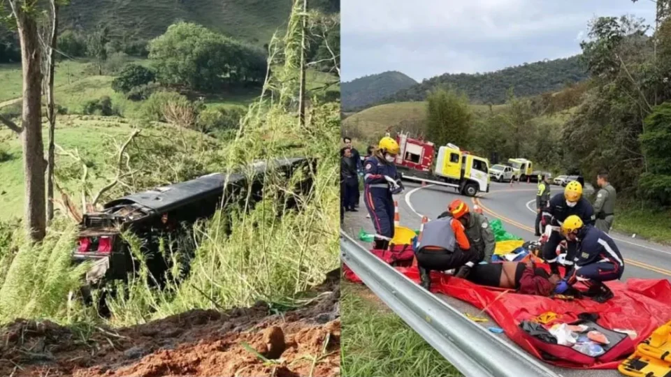 Acidente entre ônibus e carro deixa cinco mortos e cerca de 40 feridos em rodovia de SP