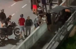 Acidente grave deixa vítima com perna amputada na Ponte do Gramacho, em Duque de Caxias
