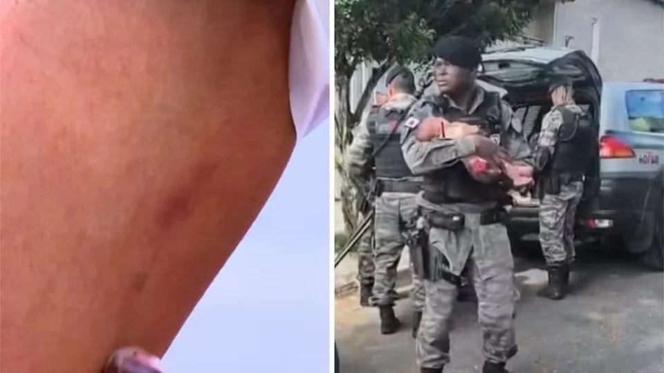 Mulher envia pedido de socorro escondida no banheiro e é resgatada pela PM com bebê de 4 meses em BH