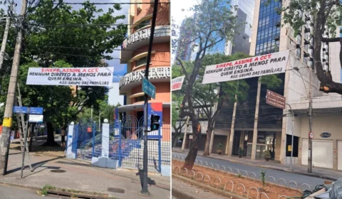 Famílias de alunos fazem mobilização em apoio a professores da rede privada em Minas