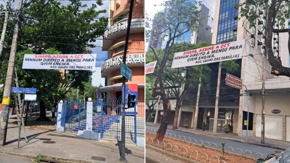 Famílias de alunos fazem mobilização em apoio a professores da rede privada em Minas