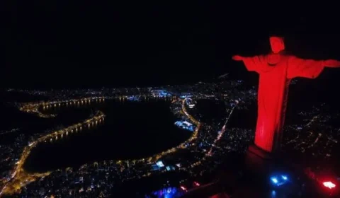 Cristo Redentor será iluminado de vermelho no Dia Mundial do Coração