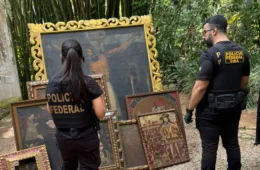 PF faz operação no Alto da Boa Vista para recuperar pintura peruana do século XVII