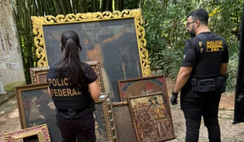 PF faz operação no Alto da Boa Vista para recuperar pintura peruana do século XVII