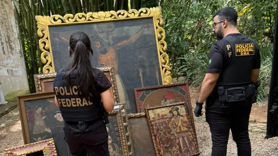 PF faz operação no Alto da Boa Vista para recuperar pintura peruana do século XVII