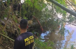 PF apreende três balsas usadas para extração ilegal de ouro no Norte Fluminense