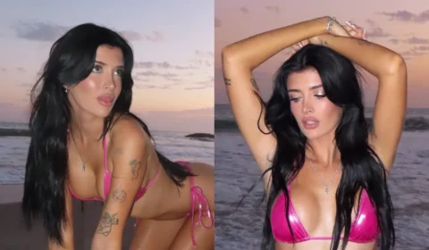 Sami Sheen volta a chamar atenção com fotos de biquíni em meio a afastamento do pai