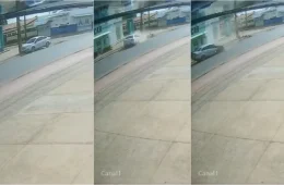Motorista perde controle de carro e bate contra poste em Boa Vista