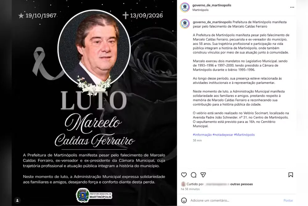 Quem era o empresário e ex-vereador que morreu após bater carro contra poste durante chuva no interior de SP