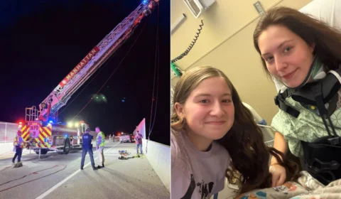 Estudante sobrevive após cair de viaduto ao tentar escapar de veículo nos EUA
