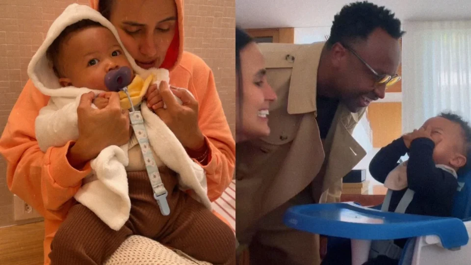 Filho de Carol Peixinho e Thiaguinho rouba a cena e encanta a web em nova publicação