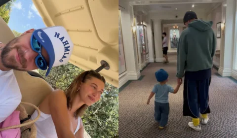 Justin Bieber posta fotos raras do filho com Hailey Bieber e encanta fãs