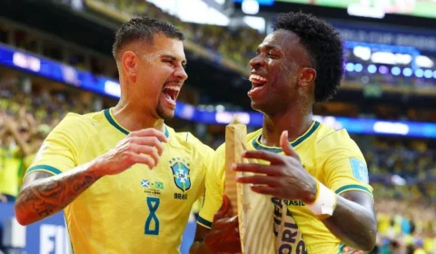 Bruno Guimarães explica pênalti para Vini Jr. e destaca união na Seleção
