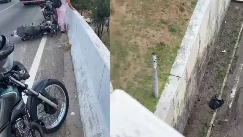 Motociclista morre após despencar de viaduto na BR-101, em Natal