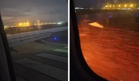 Avião apresenta falha em motor e princípio de fogo durante decolagem em Goiânia