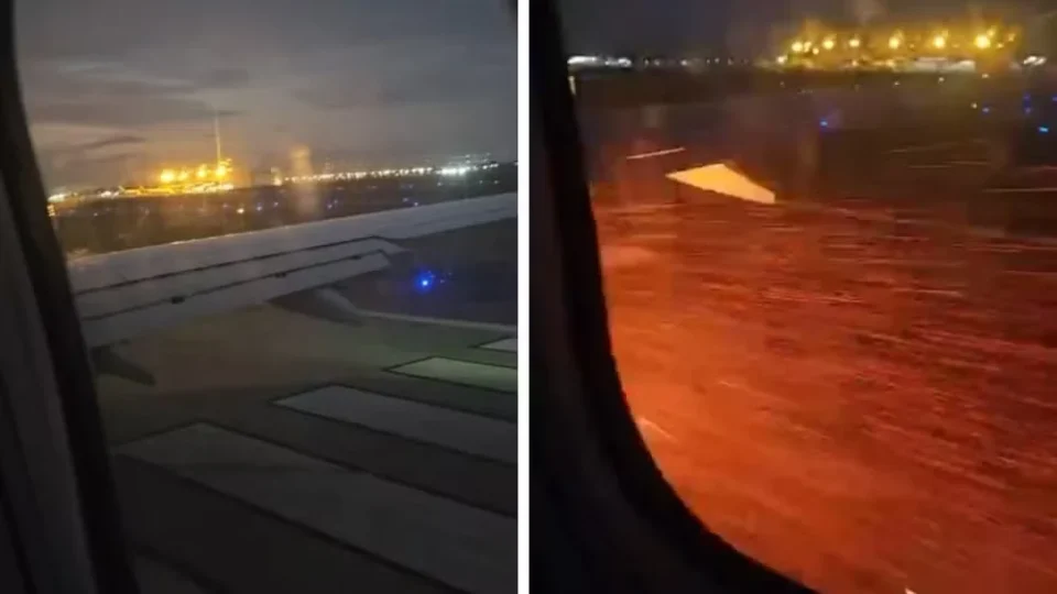 Avião apresenta falha em motor e princípio de fogo durante decolagem em Goiânia