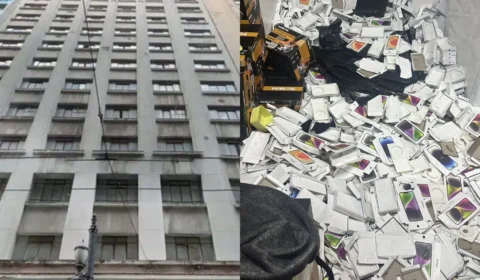VÍDEOS: PF encontra “avalanche” de iPhones em prédio de 12 andares no centro de SP