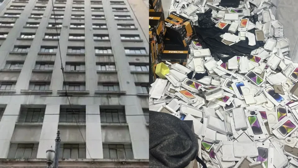 VÍDEO: PF encontra “avalanche” de iPhones em prédio de 12 andares no centro de SP
