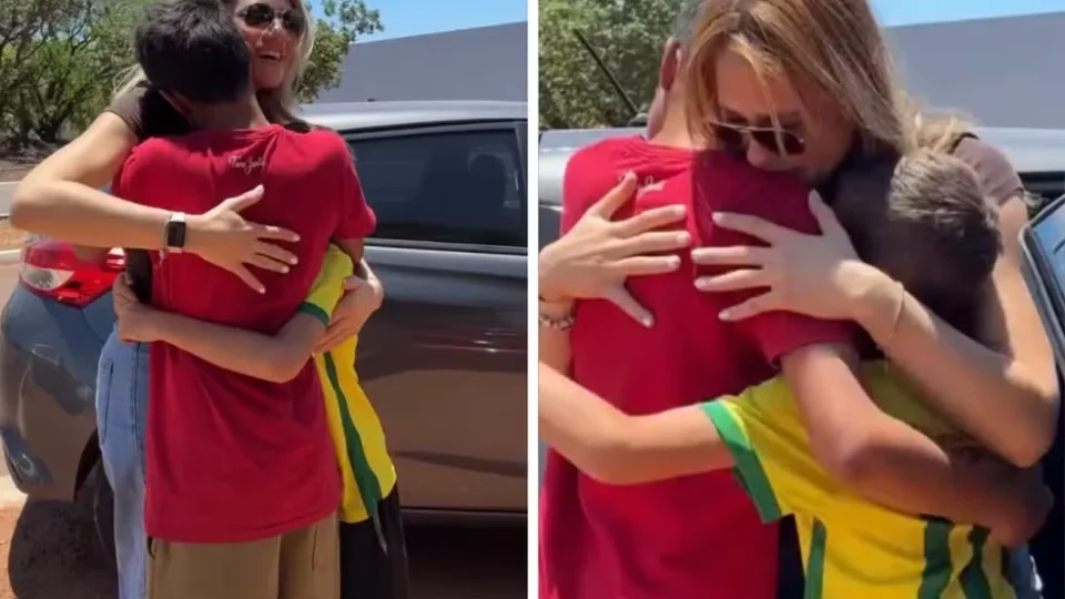 Mãe surpreende filhos no Tocantins após quase quatro anos vivendo na Espanha