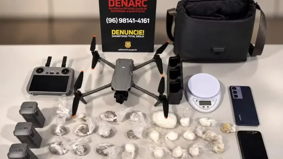 Polícia apreende drone que seria usado para lançar drogas dentro de presídio no Amapá