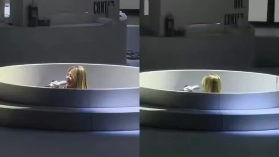 Amaia Montero fica presa em plataforma durante show e transforma falha técnica em momento viral