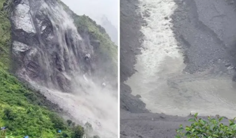 Deslizamento de terra ameaça bloquear rio no Nepal e coloca moradores em alerta