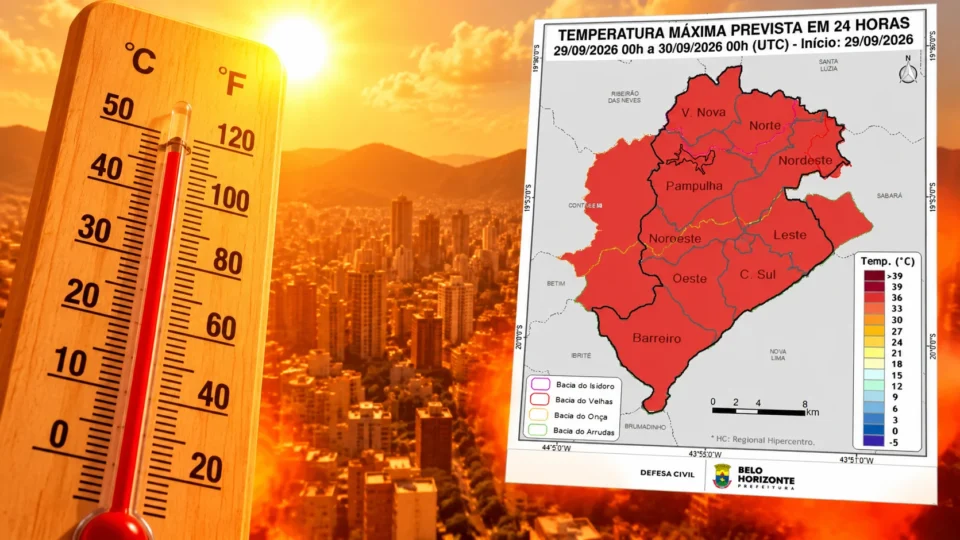 BH pode bater novo recorde de calor nesta quarta-feira, com máxima de 37°C