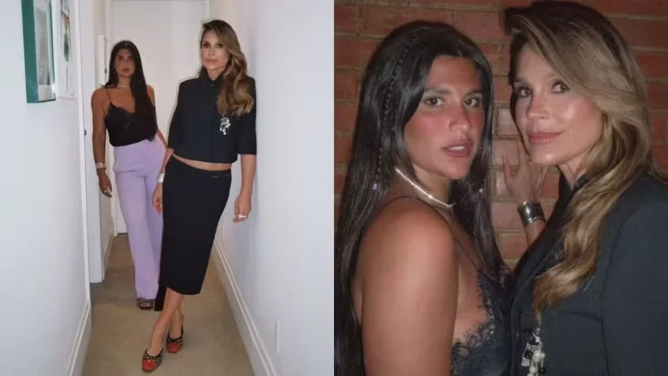 Flávia Alessandra e a filha Giulia Costa roubam a cena em pré-estreia: “Parecem irmãs”