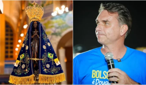 Flávio agradece CNBB após acusação e ergue imagem de Nossa Senhora Aparecida