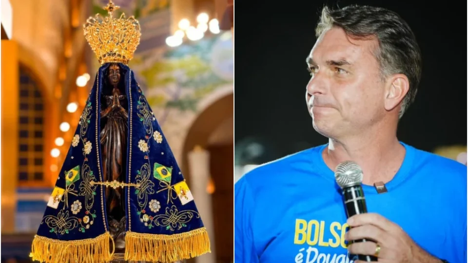 Flávio agradece CNBB após acusação e ergue imagem de Nossa Senhora Aparecida