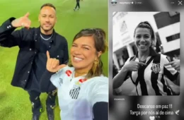 Naty Potira morre aos 39 e Neymar lidera homenagem ao Santos