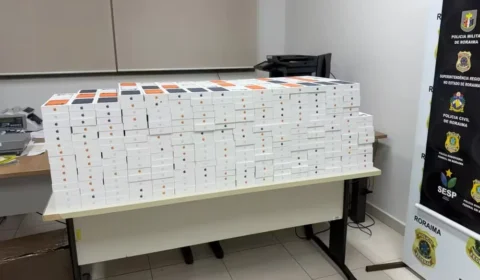 Mulher é presa com 1.283 iPhones sem nota fiscal em Roraima