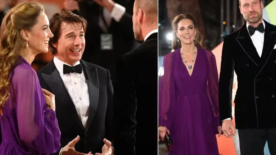 Kate Middleton e príncipe William prestigiam pré-estreia de “Digger” com Tom Cruise