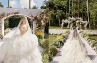 Larissa Manoela revela que vestido de casamento pesava 20 kg e véu chegava a 15 kg