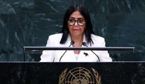 Delcy Rodríguez agradece Trump na ONU por retomada de relações diplomáticas com os EUA