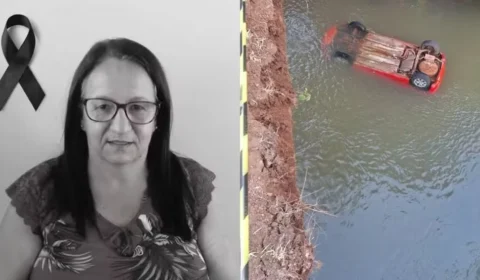 Mulher morre após carro cair de ponte e ficar com rodas para cima em rio de SC