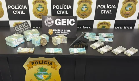 Homem é preso com pistola e mala com R$ 504 mil após denúncia sobre possível caixa dois