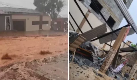 Temporal provoca alagamentos, destelhamentos e queda de árvore em Valparaíso de Goiás